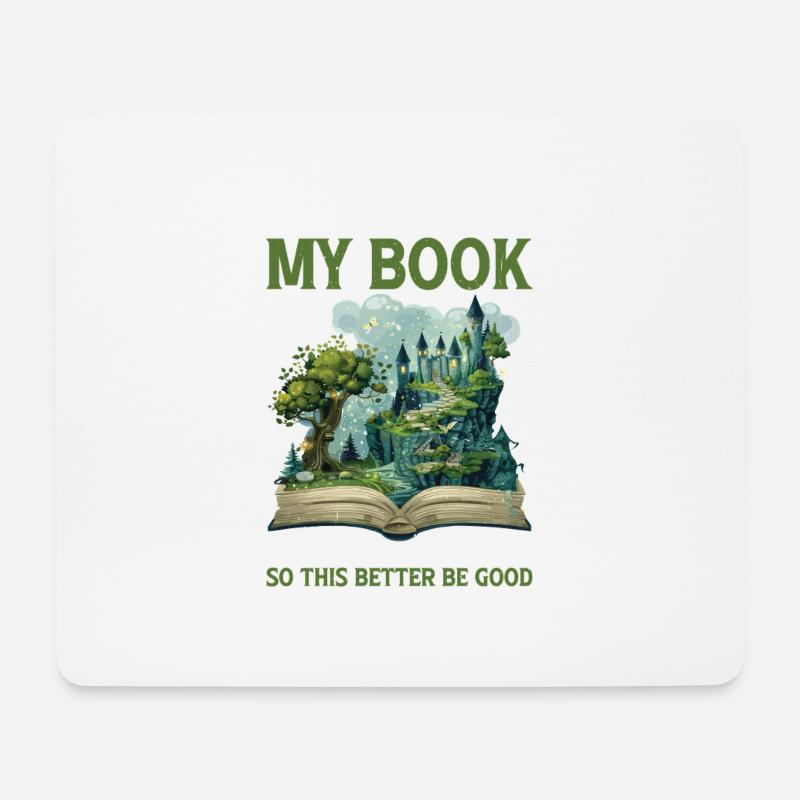I Closed My Book To Be Here 96 - Mousepad (Querformat) - Weiß