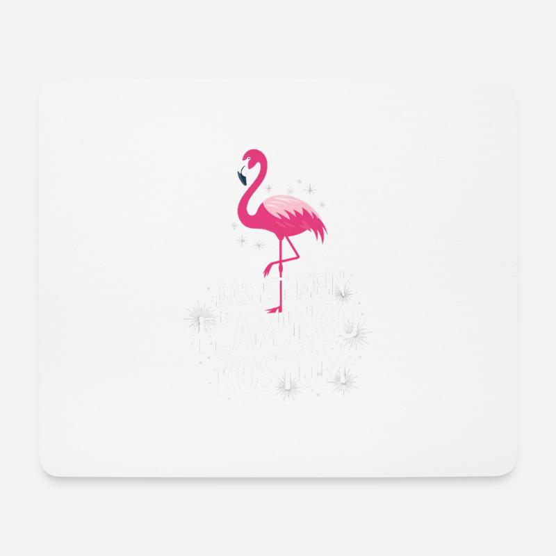 Das ist mein Flamingo Kostüm - Mousepad (Querformat) - Weiß