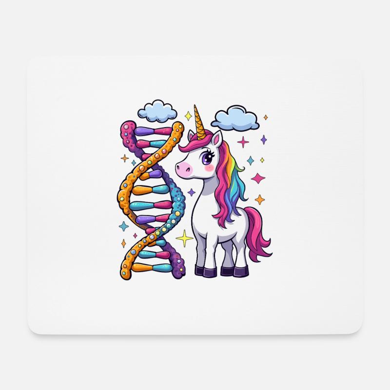 Einhorn DNA - Mousepad (Querformat) - Weiß