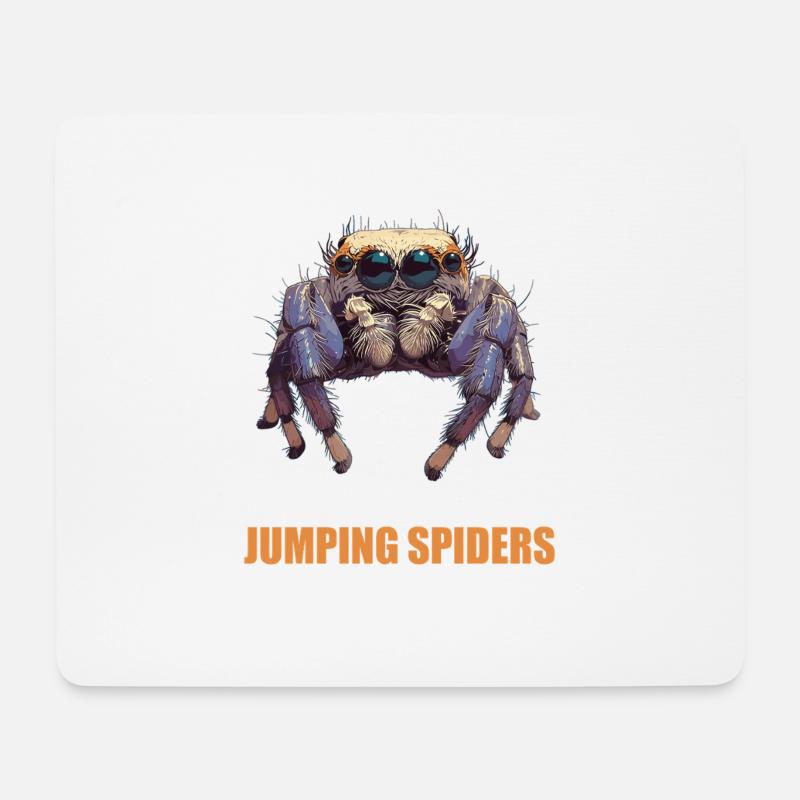 Jumping Spider Springspinnen Springspinne - Mousepad (Querformat) - Weiß