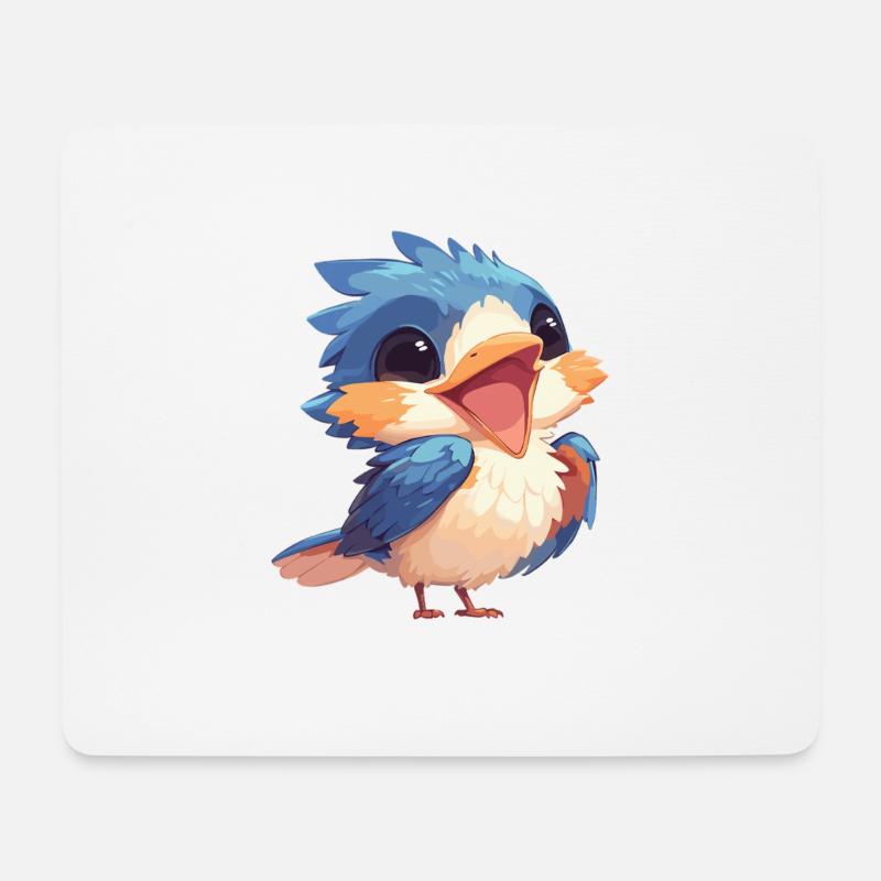 Eisvögel Eisvogel - Mousepad (Querformat) - Weiß