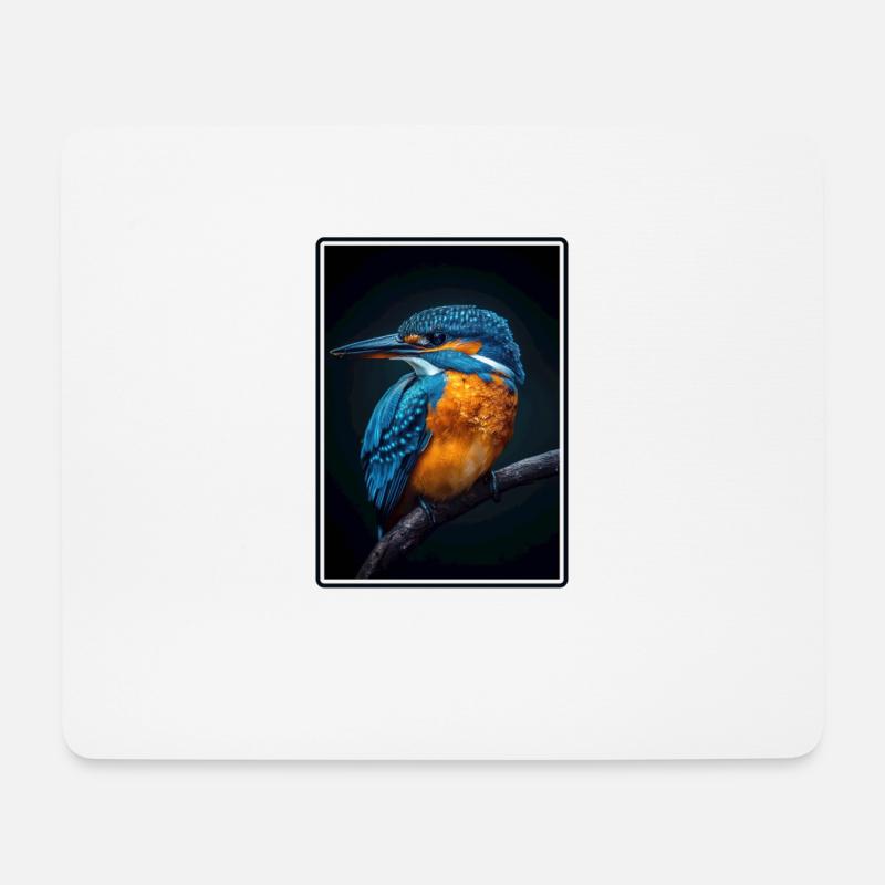 Eisvögel Eisvogel - Mousepad (Querformat) - Weiß