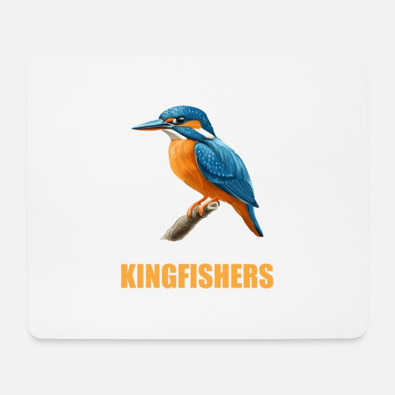 Eisvögel Eisvogel - Mousepad (Querformat) - Weiß