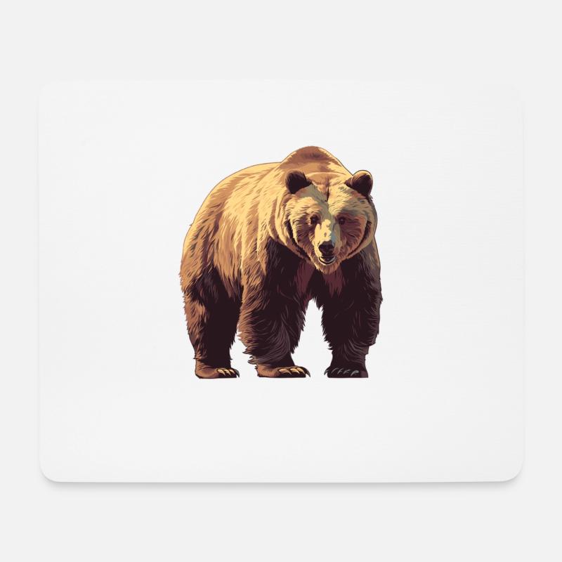 Kodiakbären Kodiakbär - Mousepad (Querformat) - Weiß