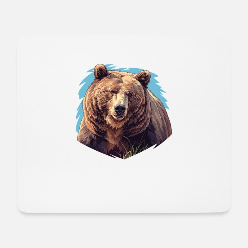 Kodiakbären Kodiakbär - Mousepad (Querformat) - Weiß