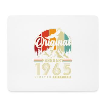 Original Février 1965 Vintage Anniversaire - Tapis de souris (format paysage) - blanc - Devant