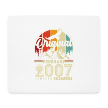 Original February 2007 Vintage Birthday - Mouse Pad (horizontal) - white - Front