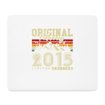 Original Février 2015 Vintage Anniversaire Rétro - Tapis de souris (format paysage) - blanc - Devant
