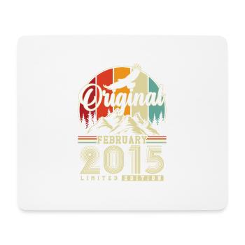 Original Février 2015 Vintage Anniversaire - Tapis de souris (format paysage) - blanc - Devant