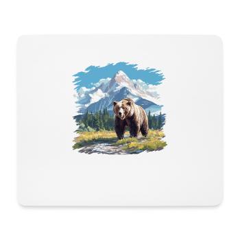 Ours Kodiak Ours Kodiak - Tapis de souris (format paysage) - blanc - Devant