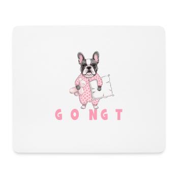 Niedliche Gute Nacht Französische Bulldogge - Mousepad (Querformat) - Weiß - Vorne