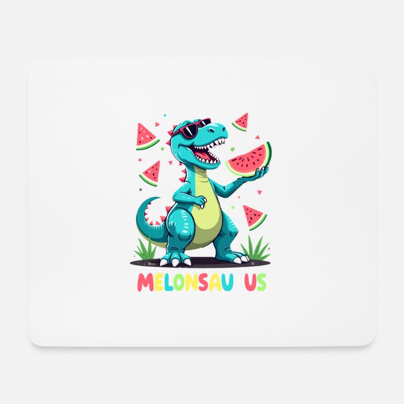 Melonsaurus Lustiger Dinosaurier für einen - Mousepad (Querformat) - Weiß
