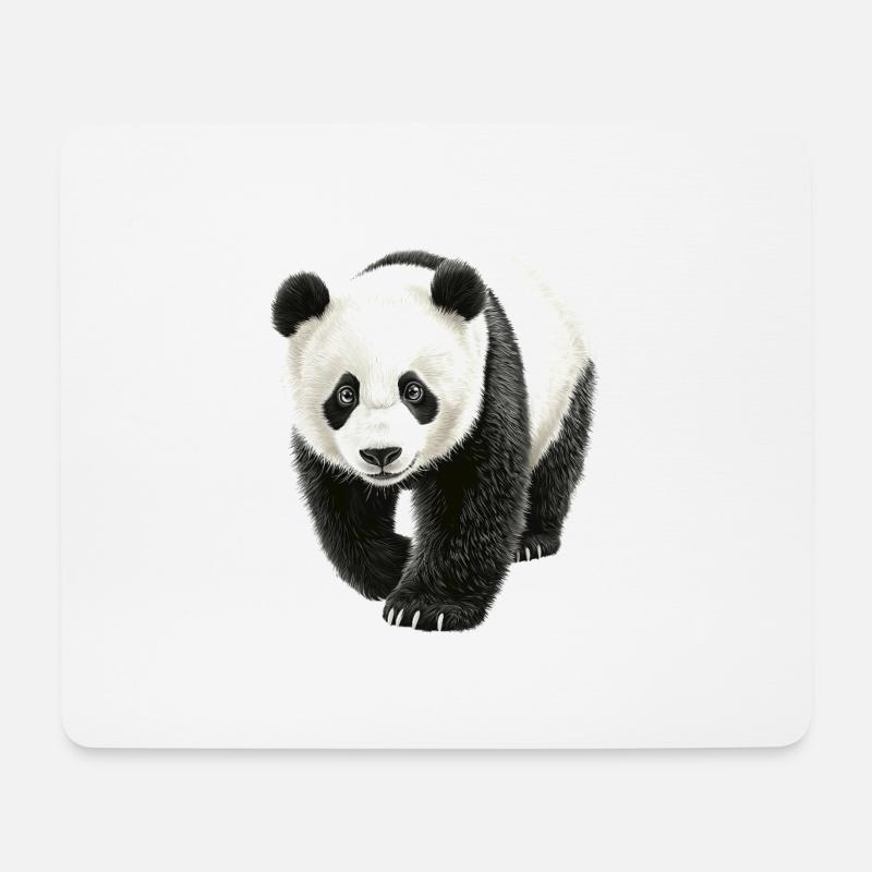 Panda - Mousepad (Querformat) - Weiß