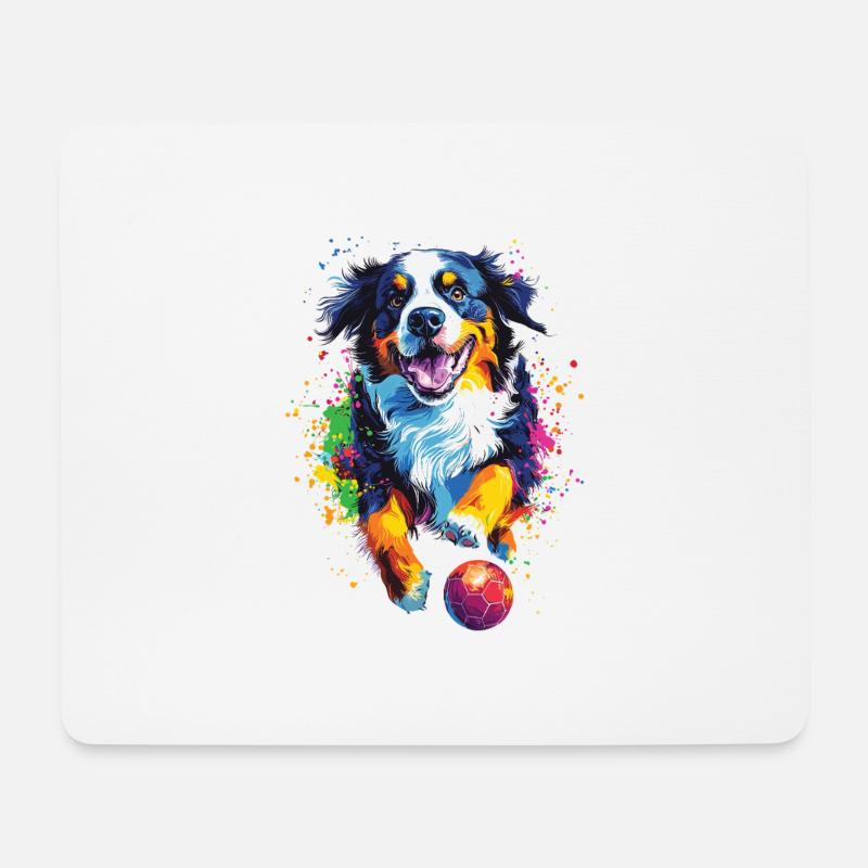 Berner Sennenhund - Mousepad (Querformat) - Weiß