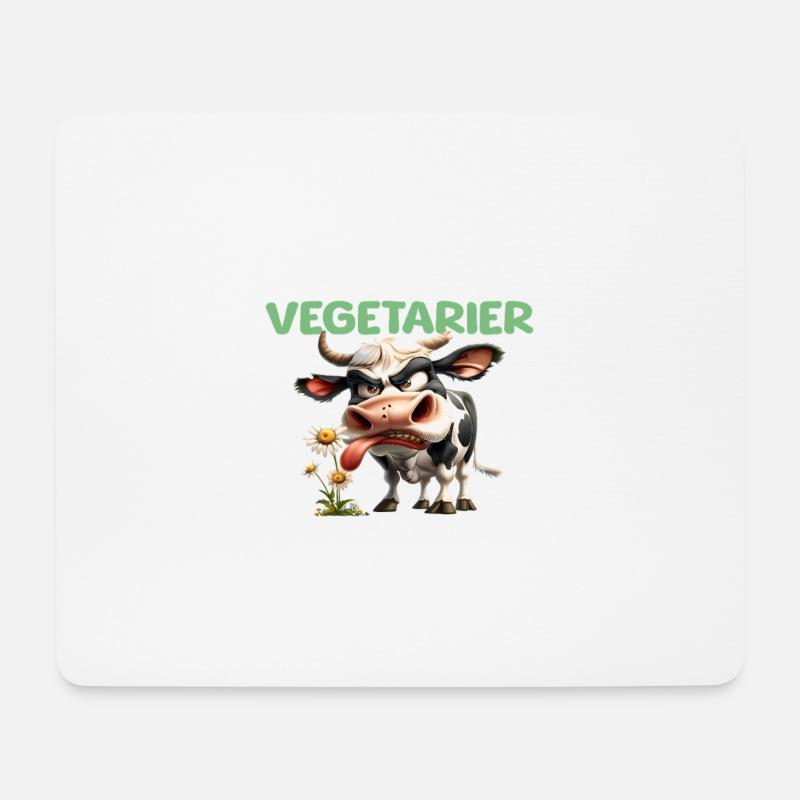 Second Hand Vegetarier - Mousepad (Querformat) - Weiß