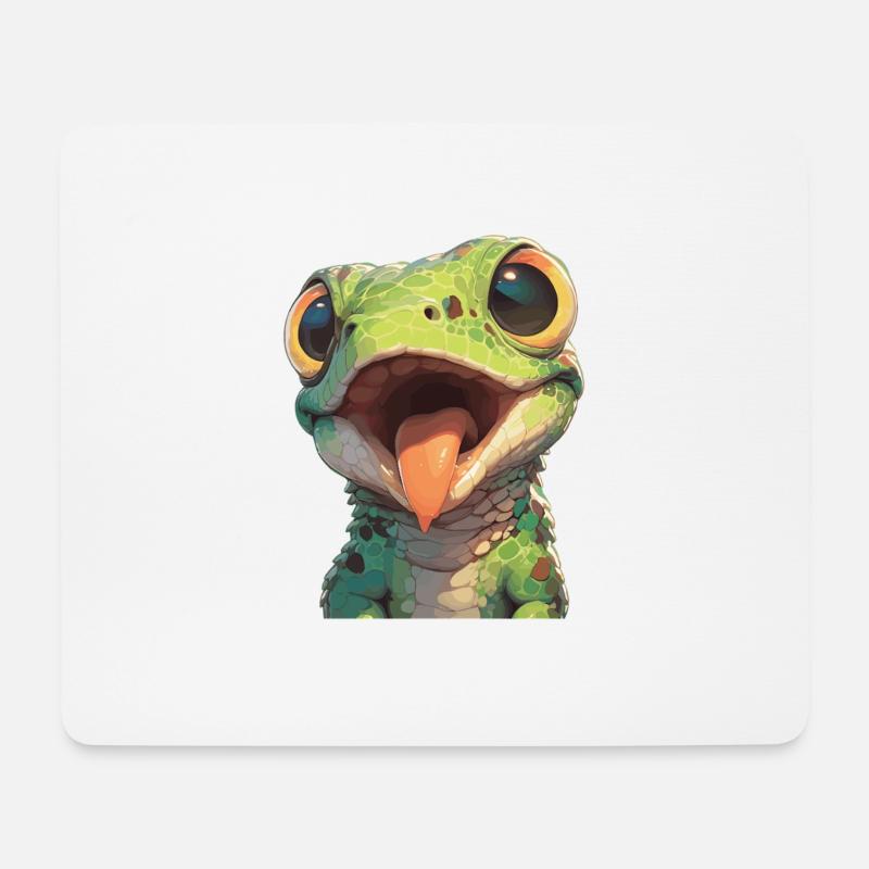 Eidechsen Eidechse - Mousepad (Querformat) - Weiß