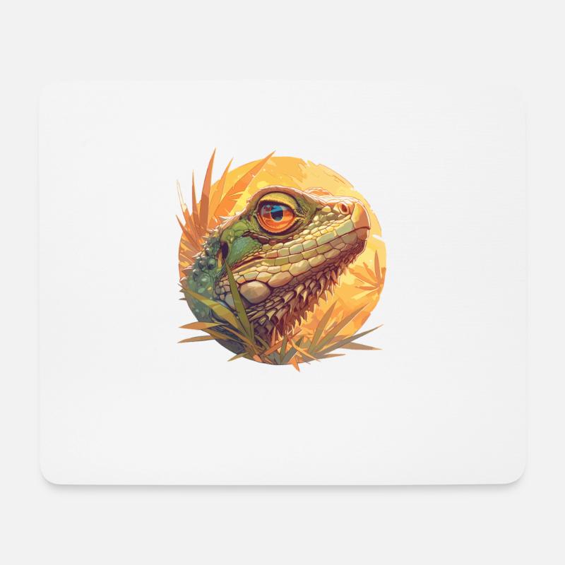 Eidechsen Eidechse - Mousepad (Querformat) - Weiß