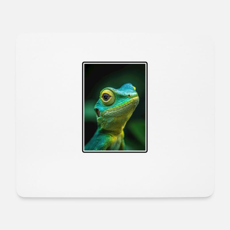 Eidechsen Eidechse - Mousepad (Querformat) - Weiß