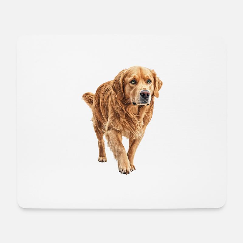 Golden Retriever - Mousepad (Querformat) - Weiß