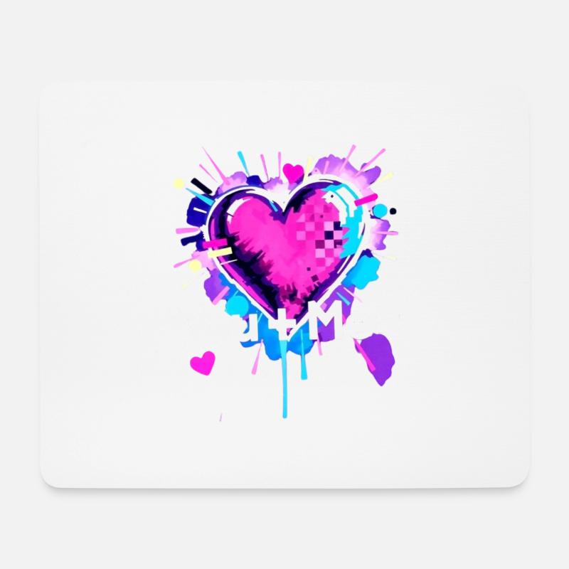 Du+Ich=Herz Du Plus Me ist gleich Liebe - Mousepad (Querformat) - Weiß