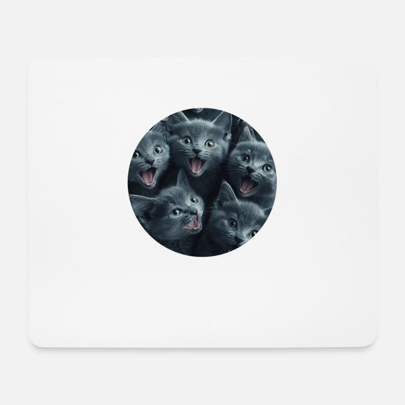 Russisch Blau - Mousepad (Querformat) - Weiß