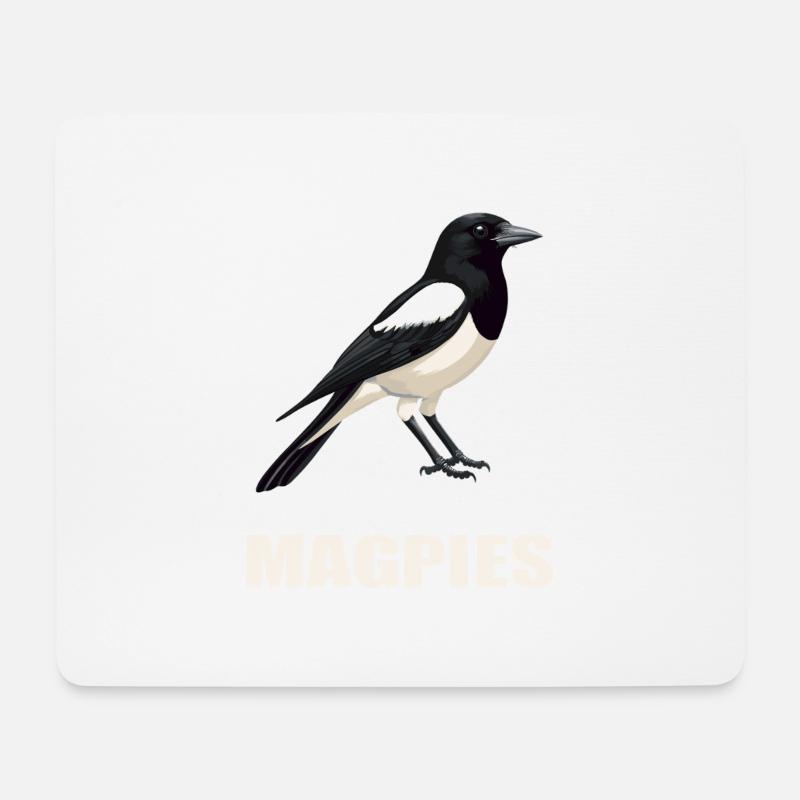Elstern Elster - Mousepad (Querformat) - Weiß