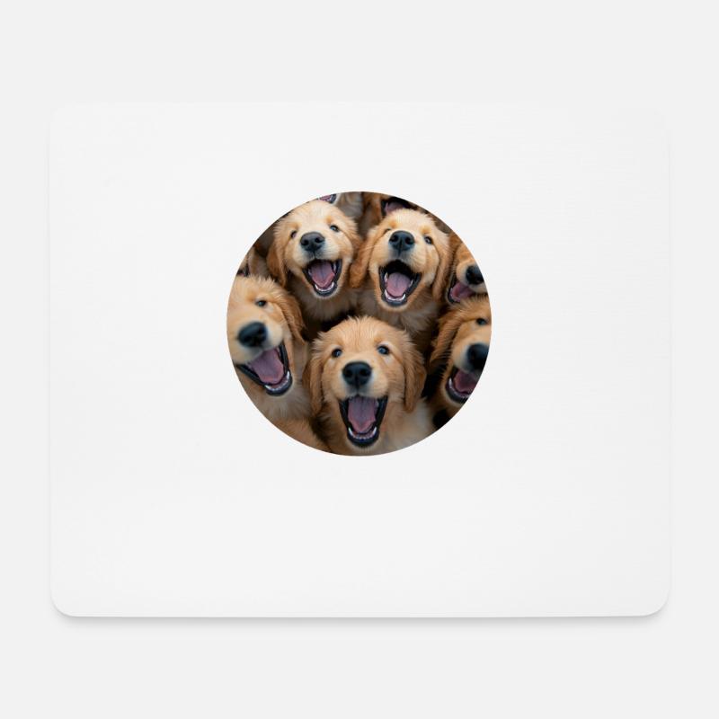Golden Retriever - Mousepad (Querformat) - Weiß