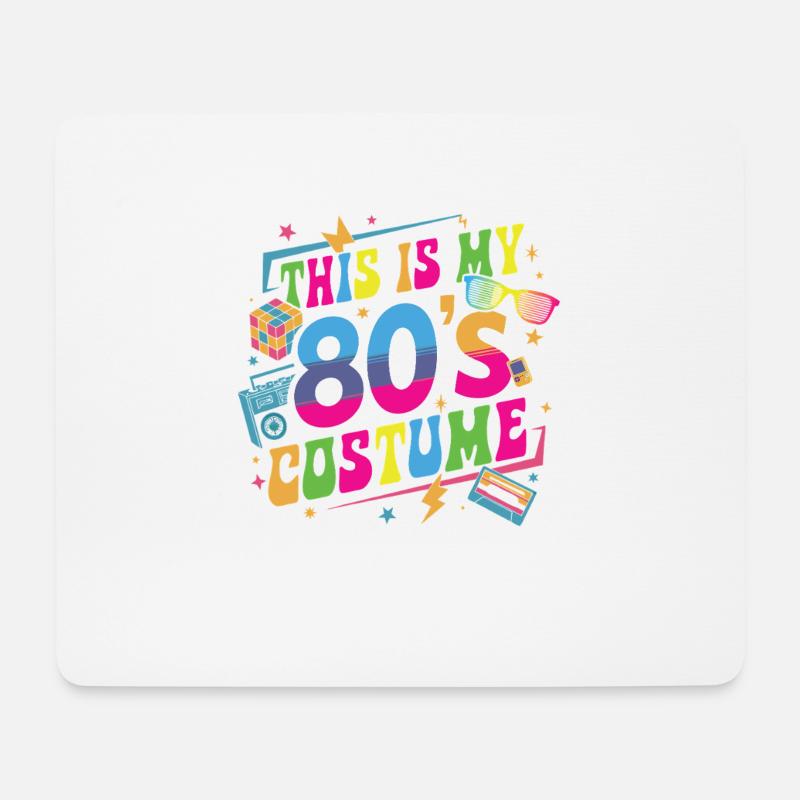 This Is My 80s Costume - Mousepad (Querformat) - Weiß
