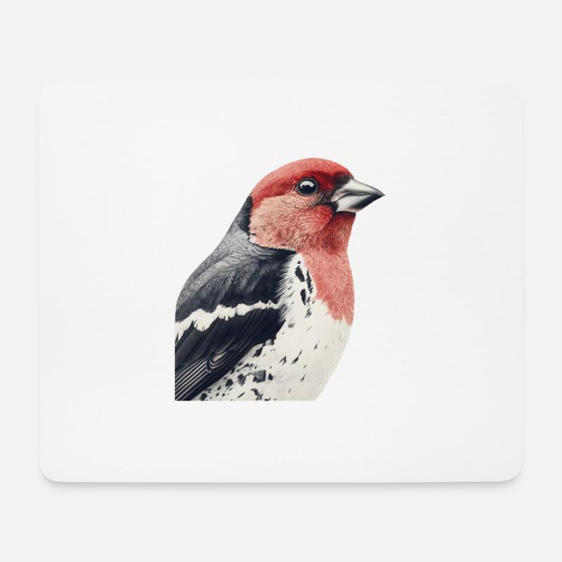 Finch Bird - Mousepad (Querformat) - Weiß