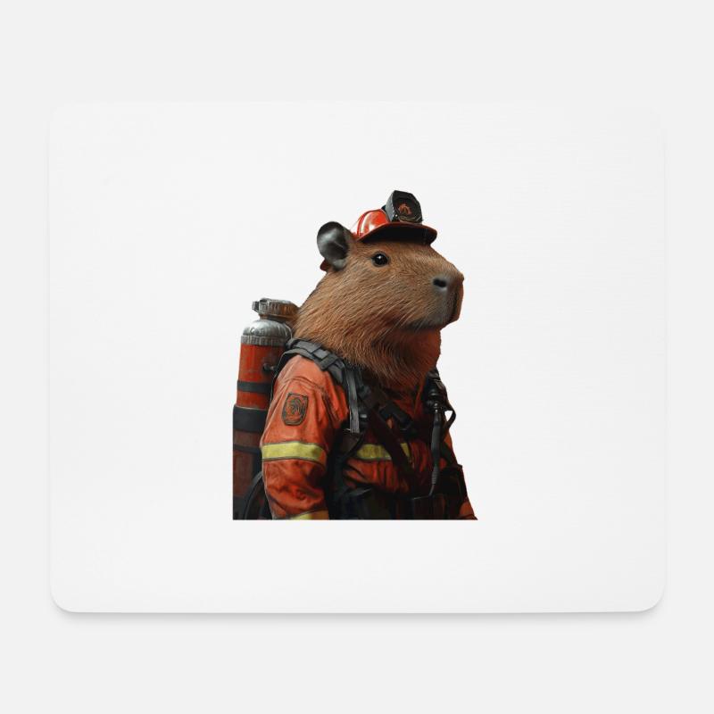 Wasserschwein - Mousepad (Querformat) - Weiß