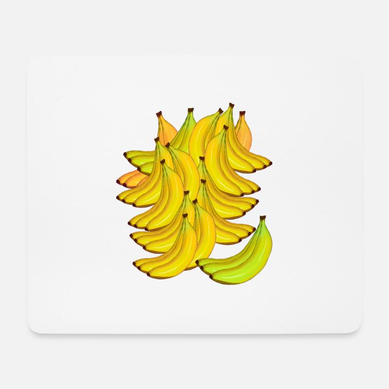 Banane Bananen Obst Frucht Früchte exotisch - Mousepad (Querformat) - Weiß