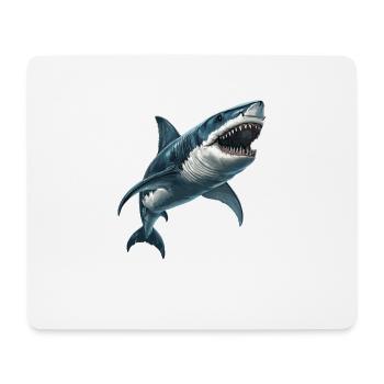 Haie Hai - Mousepad (Querformat) - Weiß - Vorne