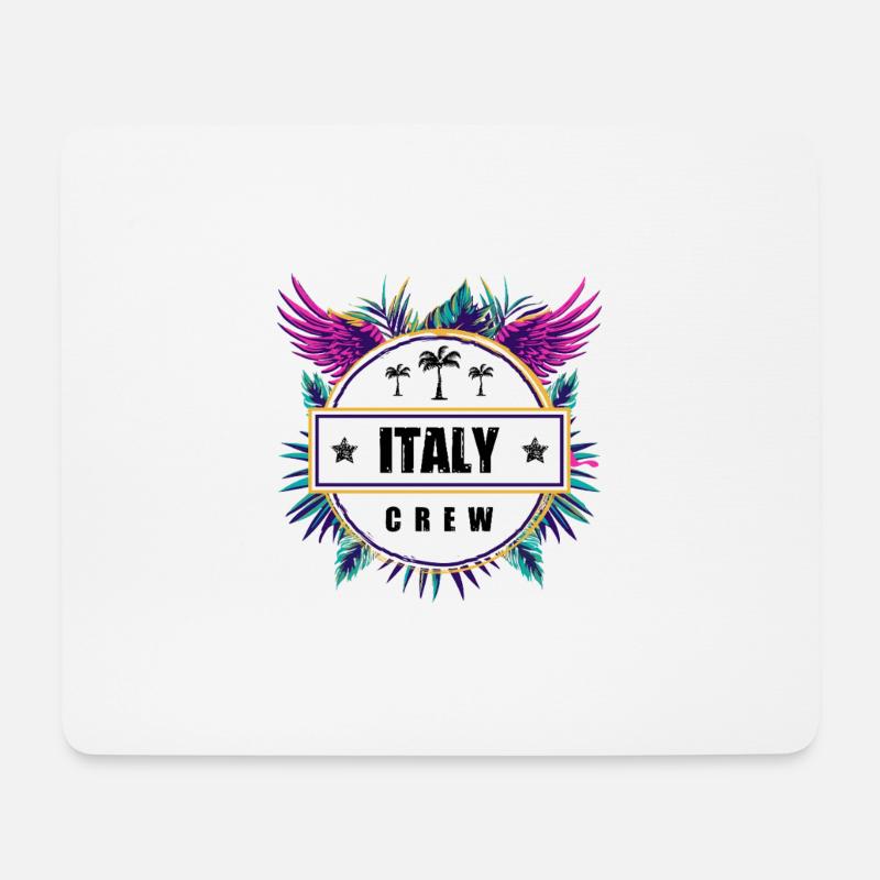 Italien Crew Tropisch - Mousepad (Querformat) - Weiß