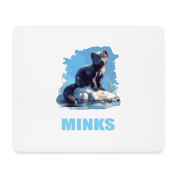 Vison Vison - Tapis de souris (format paysage) - blanc - Devant