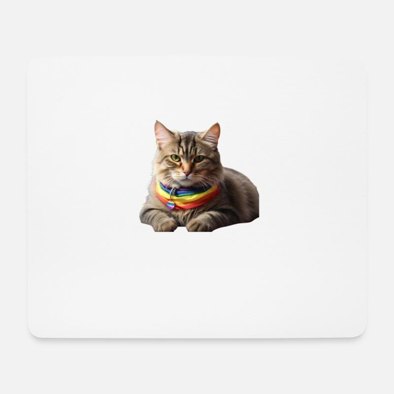 Purride Power Pride Cat Lover - Mouse Pad (horizontal) - white