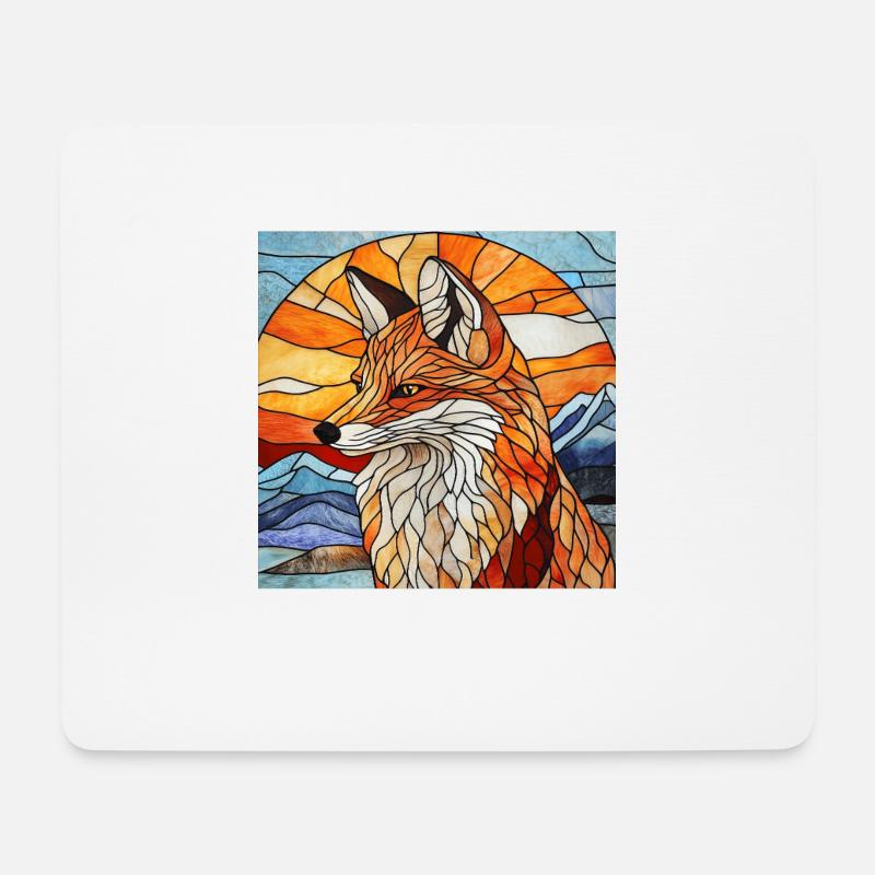 Fuchs - Mousepad (Querformat) - Weiß