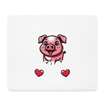 Ich mag Schweine ok? Süßer Schwein - Mousepad (Querformat) - Weiß - Vorne