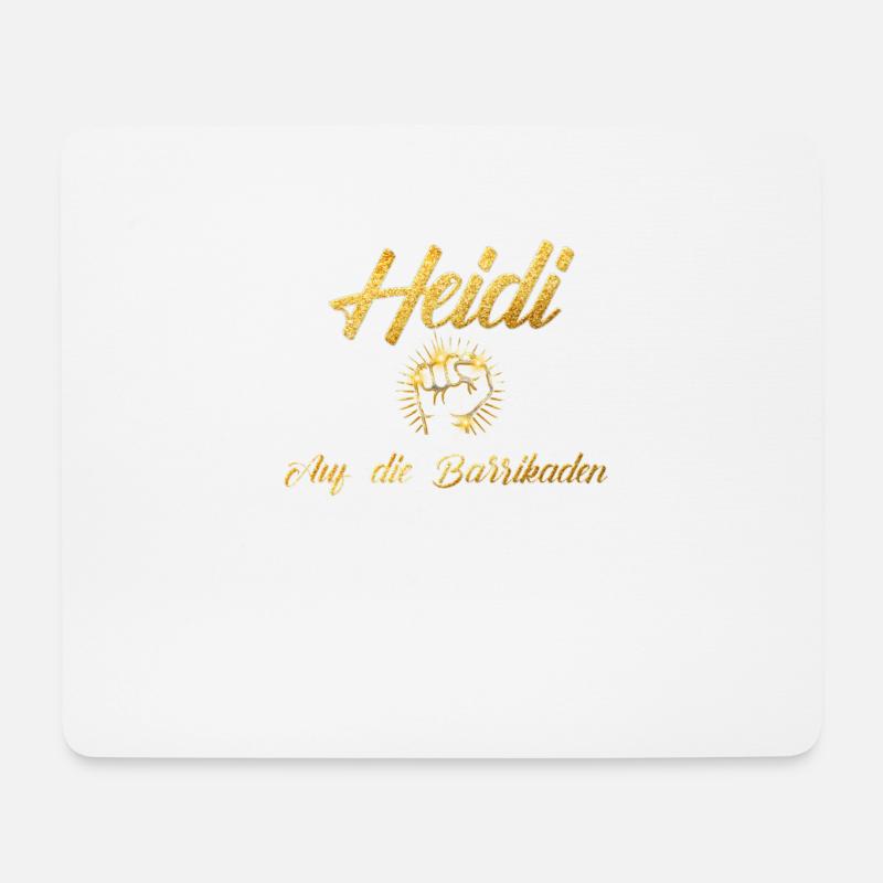 Heidi Reichinnek Merch Ultra - Mousepad (Querformat) - Weiß