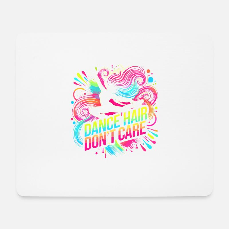 Dance Hair Don't Care - Mousepad (Querformat) - Weiß