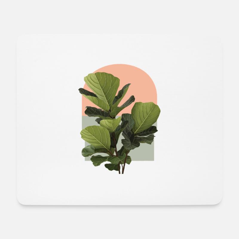 Geigenblatt-Feige - Mousepad (Querformat) - Weiß