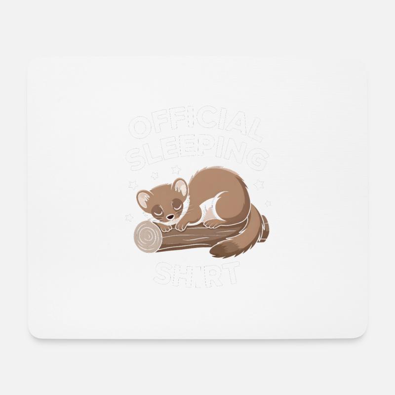 Wiesel - Mousepad (Querformat) - Weiß