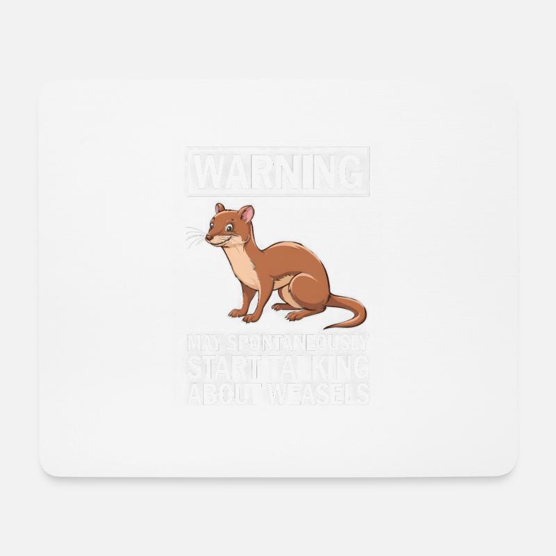 Wiesel - Mousepad (Querformat) - Weiß