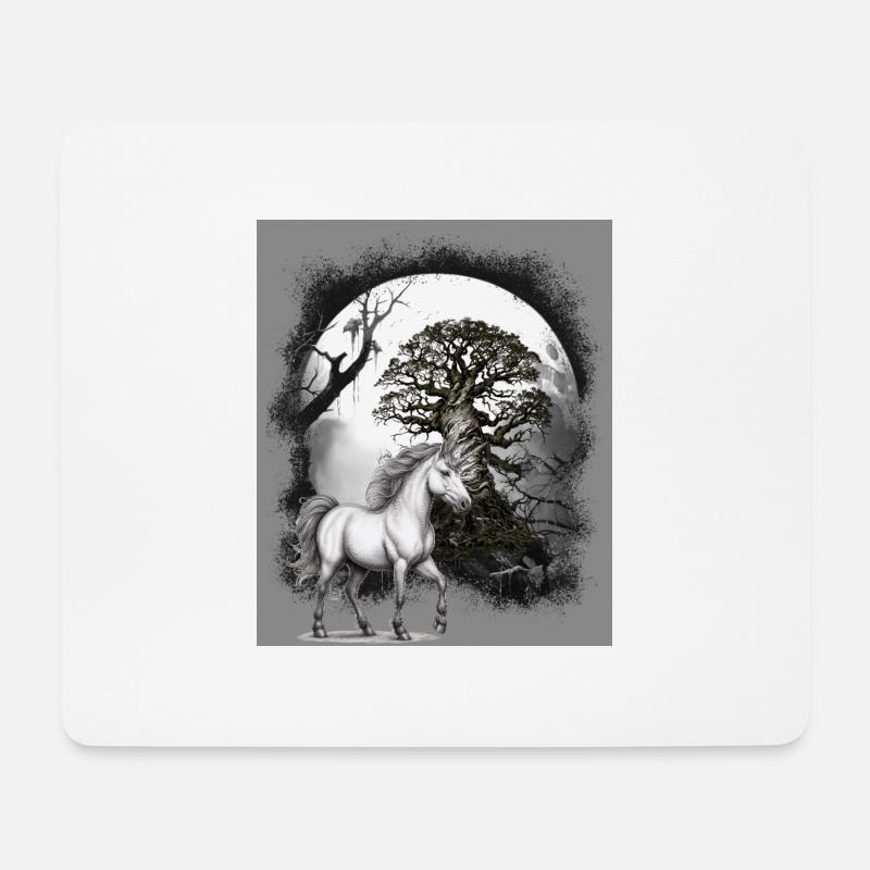 Einhorn Einhörner Pferd - Mousepad (Querformat) - Weiß