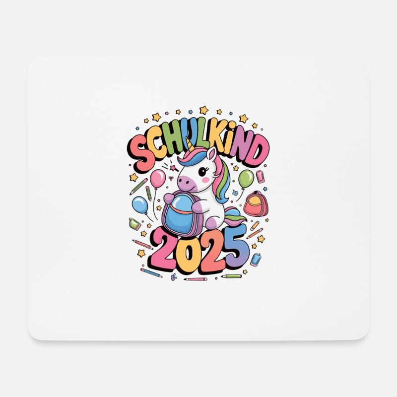 Schulkind 2025 Einschulung Schulanfang - Mousepad (Querformat) - Weiß