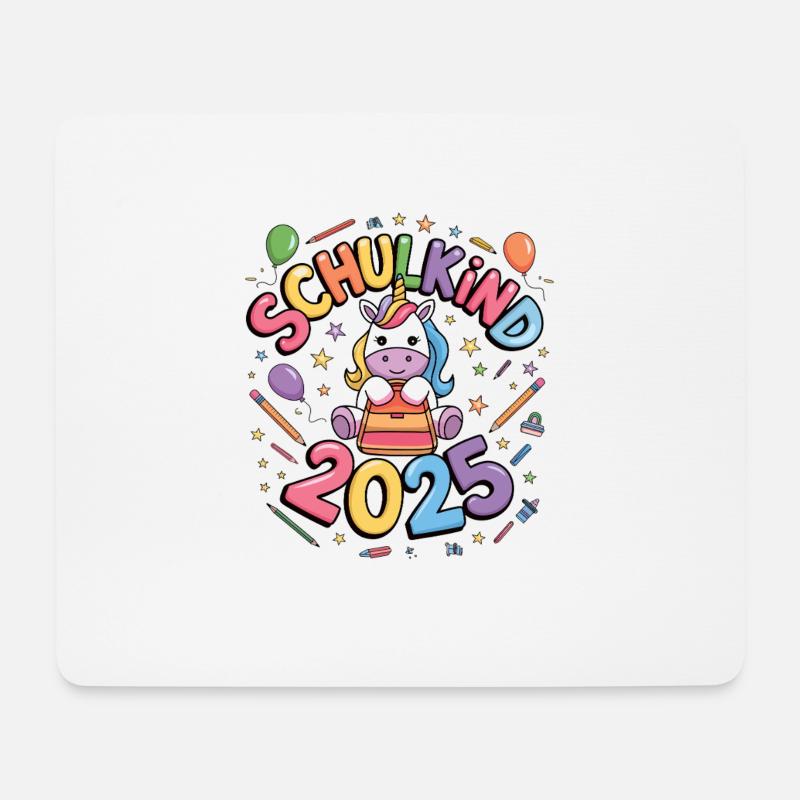 Schulkind 2025 Einschulung Schulanfang - Mousepad (Querformat) - Weiß