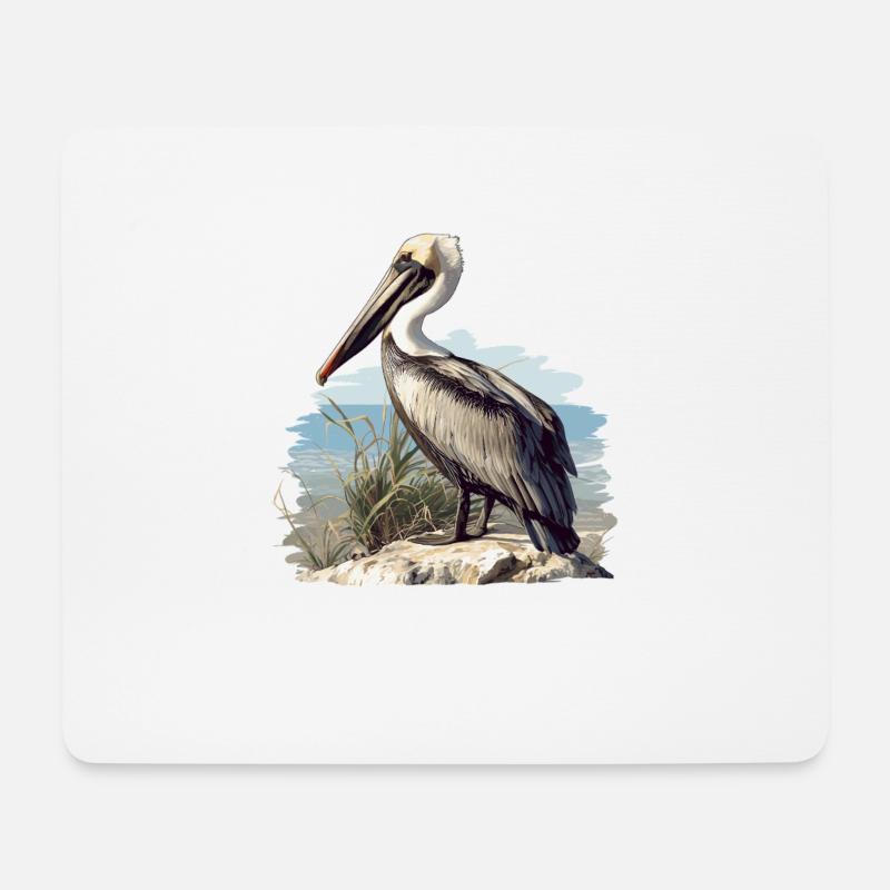 Pelikane Pelikan - Mousepad (Querformat) - Weiß
