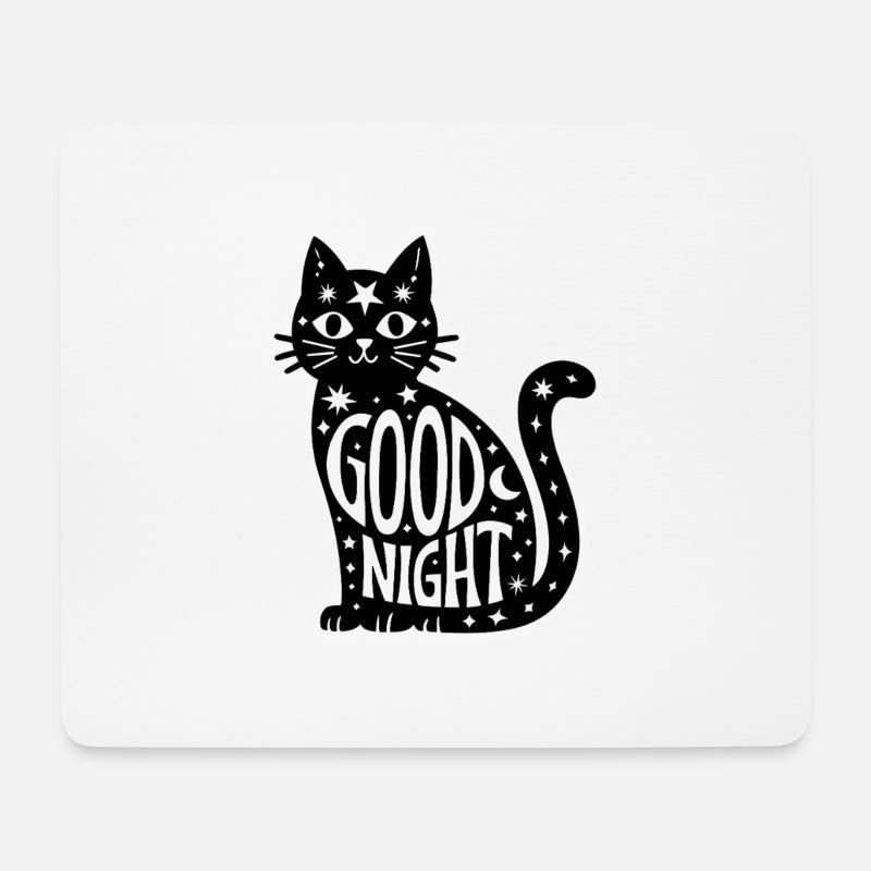 GUTE NACHT - Mousepad (Querformat) - Weiß