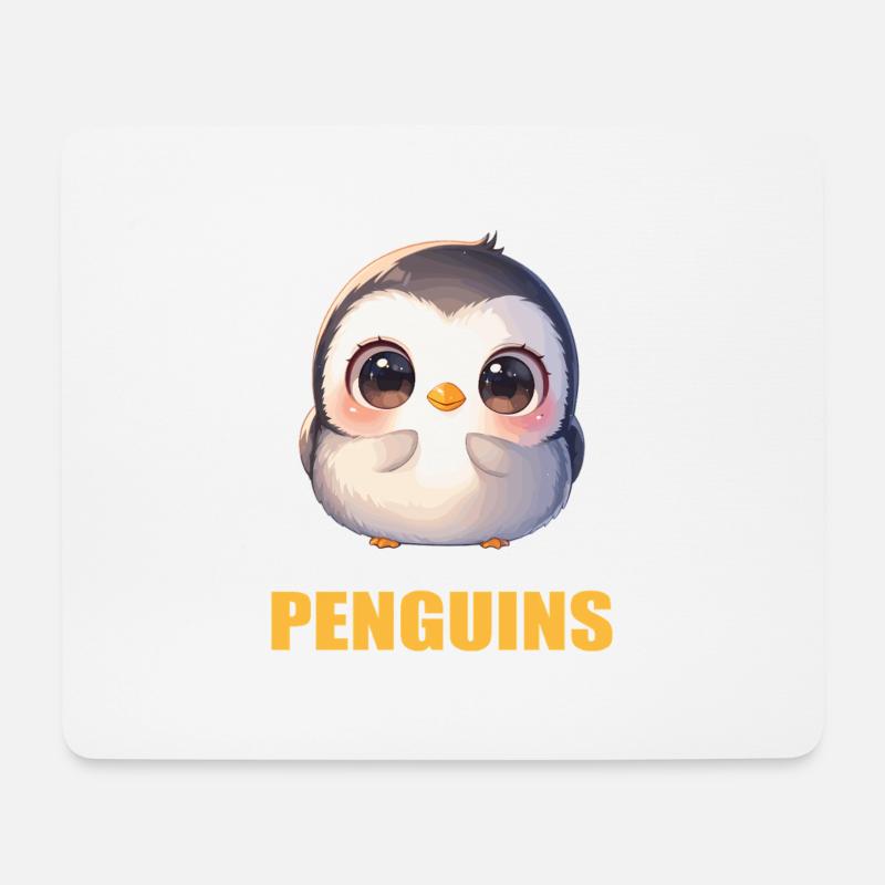 Pinguine Pinguin - Mousepad (Querformat) - Weiß