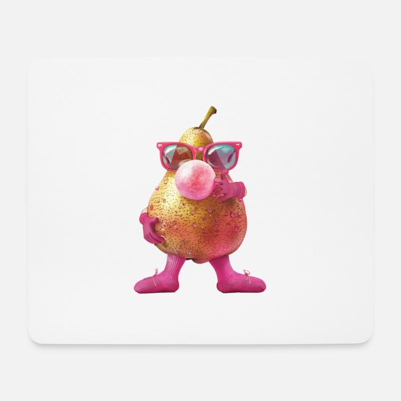 Birne - Mousepad (Querformat) - Weiß