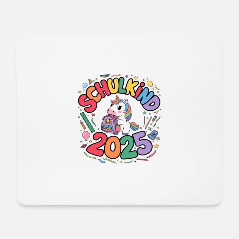 Schulkind 2025 Einschulung Schulanfang - Mousepad (Querformat) - Weiß